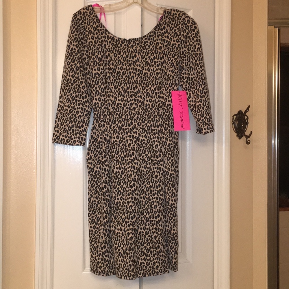🌹Betsey Johnson leopard print dress sz 6. BNWT